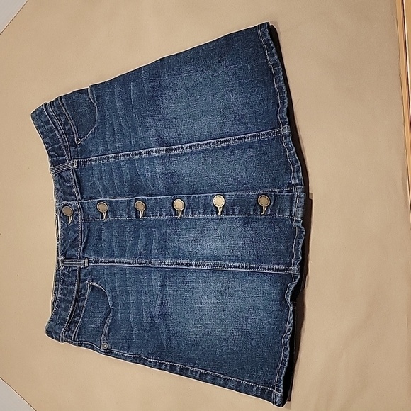 Jolt Size 5 / 27 Denim Mini Skirt, Button Down, Adjustable Waistband. Exc. Cond. - Picture 1 of 7